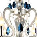 Candelabro de cristal europeu da lâmpada azul do candelabro para a entrada do casamento